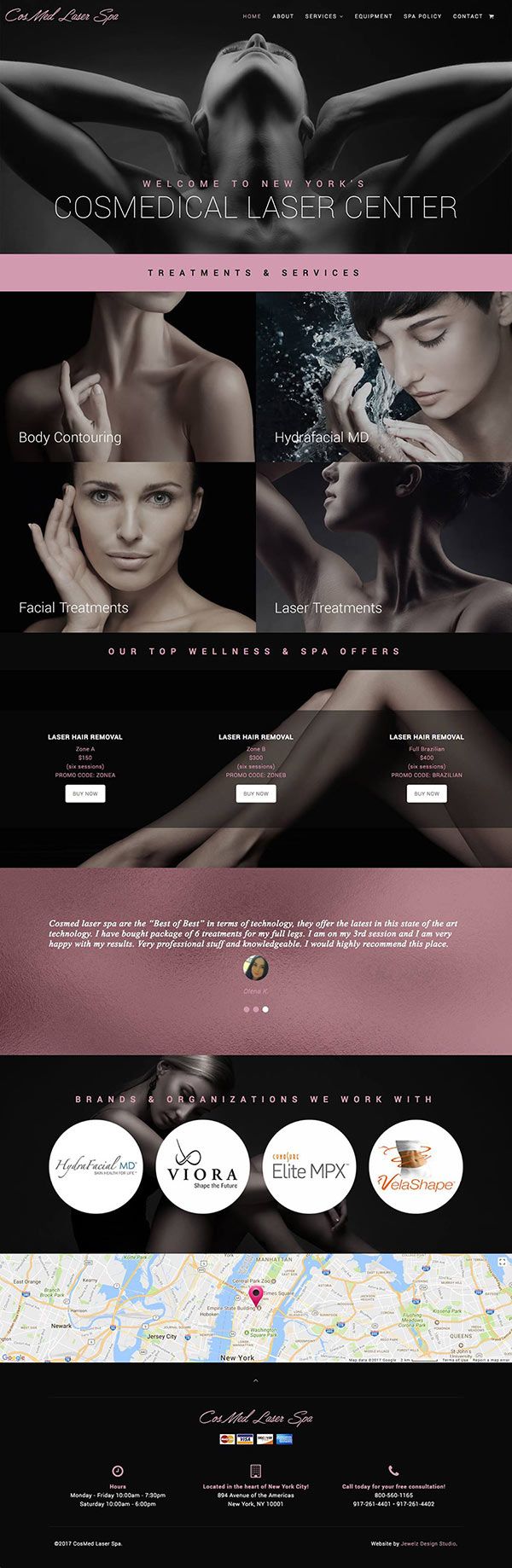 laser spa website design